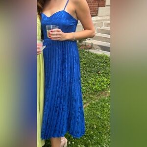 Royal Blue Lulus Satin Dress